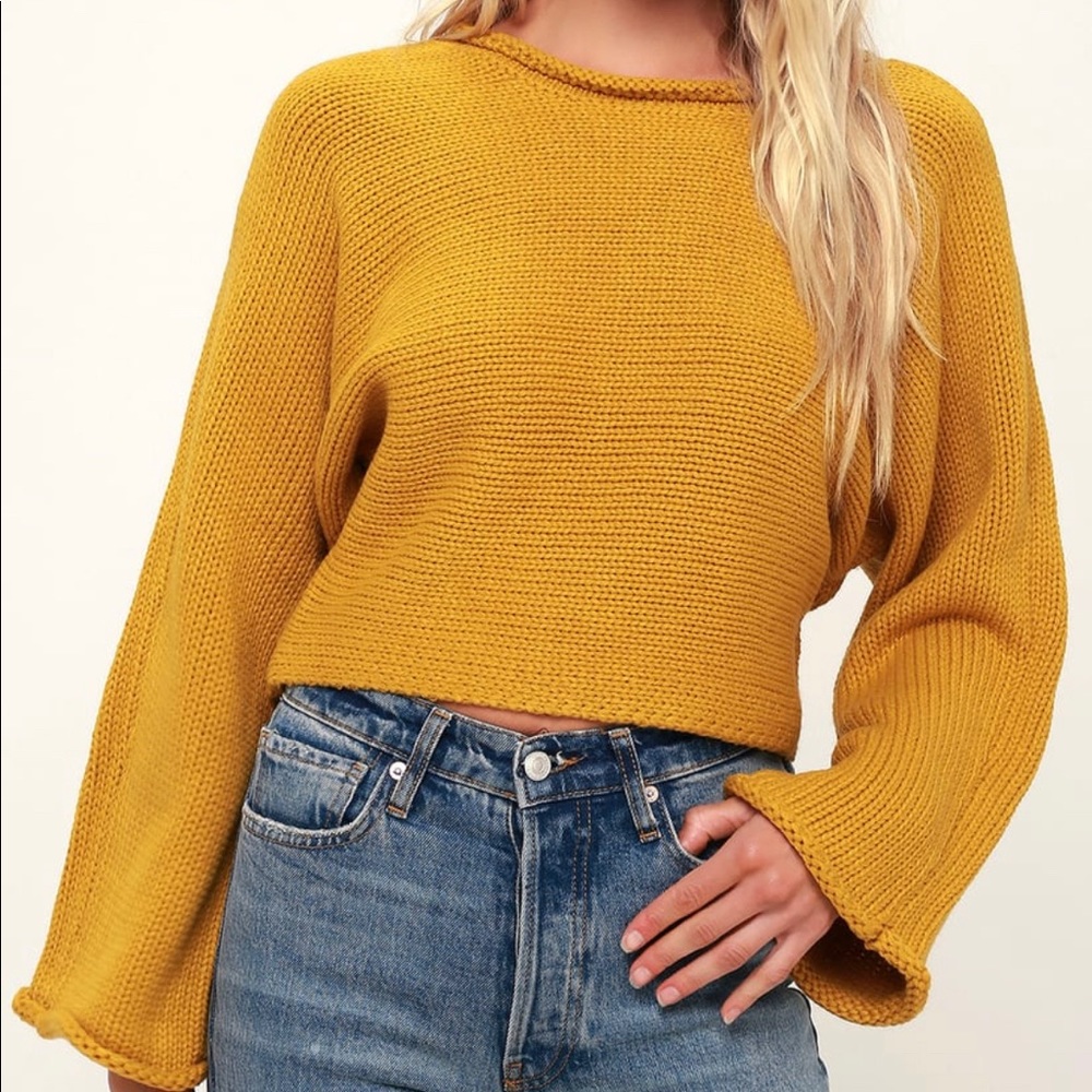 NWT mustard yellow sweater